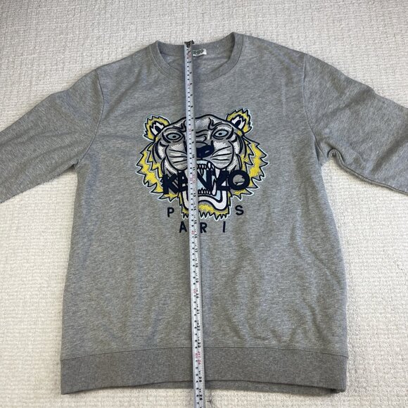 Kenzo Paris Gray Fleece Crew Neck Long Sleeves Pullover Sweatshirt (Read for sz) - Picture 11 of 14